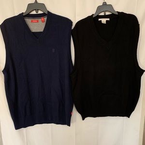 2 Vest IZOD, Perry Ellis Size Medium